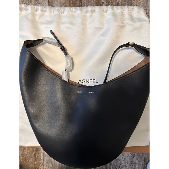 BRAND NEW AGNEEL AMAL Hobo Bag in Black - Picture 1 of 5